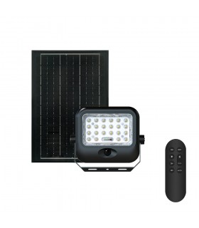 SOLAR FLOODLIGHT STRIKE 50W 3CCT(3000K/4000K/6500K) 1500Lm IP65 5M-CABLE REMOTE 3210410 VITO