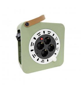 CABLE REEL HANDY 4xSCHUKO 3G1.5x18M SHUTTER THERMAL CUT-OUT IP20 PLASTIC 8008130 VITO