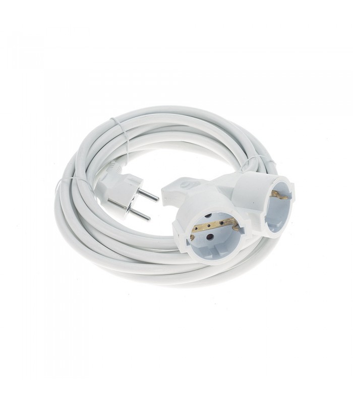 EXTENSION CORD EXTY-3 2xSCHUKO 3G1.5x15M SHUTTER IP20 WHITE 8008190 VITO
