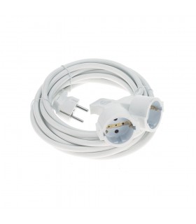 EXTENSION CORD EXTY-3 2xSCHUKO 3G1.5x15M SHUTTER IP20 WHITE 8008190 VITO