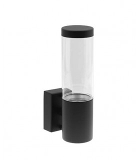 OUTDOOR WALL LIGHT RIGA-W1 1xGU10 IP44 Φ60x220x108mm BLACK  3241400 VITO