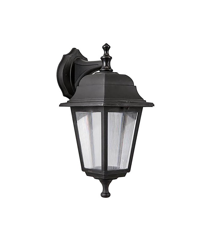 ФАСАДЕН ФЕНЕР  BERGAMO-W E27 ЧЕРЕН ЦВЯТ IP44 ПЛАСТМАСОВ 200x340mm ЧЕРЕН ЦВЯТ 3241880 VITO