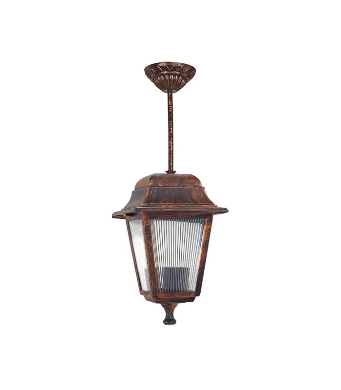 OUTDOOR PENDANT LIGHT BERGAMO-H E27 BLACK IP44 PLASTIC 160x160x460mm ANTIQUE 3241910 VITO