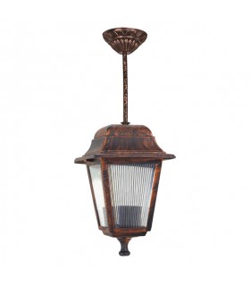 OUTDOOR PENDANT LIGHT BERGAMO-H E27 IP44 PLASTIC 160x160x460mm ANTIQUE 3241910 VITO