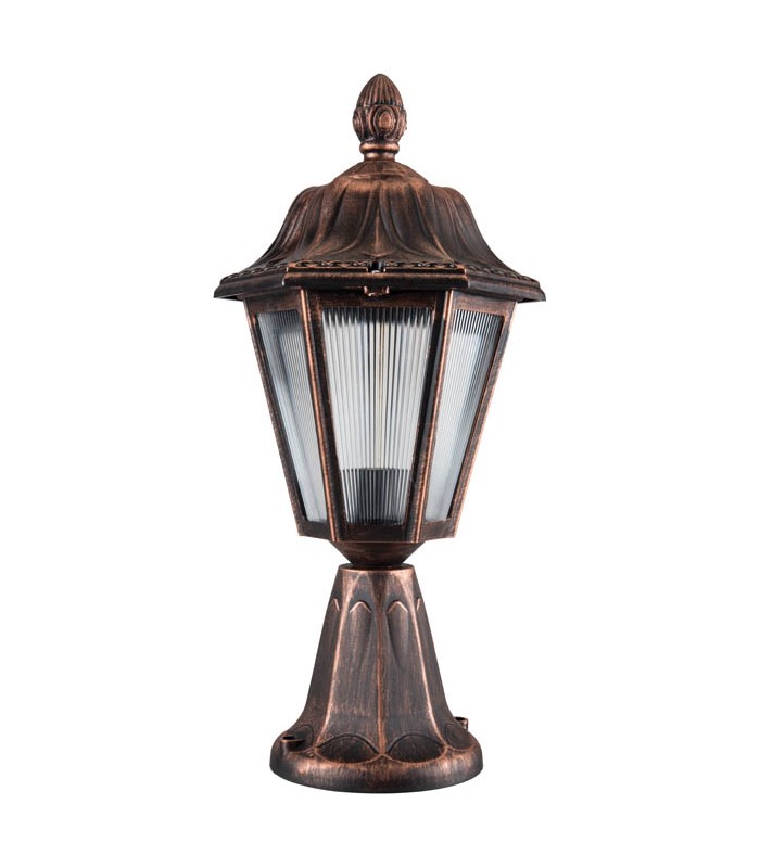 ГРАДИНСКИ ФЕНЕР VERONA-45 E27 ЧЕРЕН ЦВЯТ IP44  ПЛАСТМАСОВ Φ240x450mm АНТИК 3242090 VITO