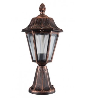 ГРАДИНСКИ ФЕНЕР VERONA-45 E27 ЧЕРЕН ЦВЯТ IP44  ПЛАСТМАСОВ Φ240x450mm АНТИК 3242090 VITO