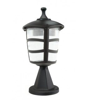 OUTDOOR GARDEN LIGHT BARI-34 E27 BLACK IP44  PLASTIC Φ180x340mm BLACK 3241960 VITO