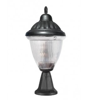 OUTDOOR GARDEN LIGHT LIVORNO-46 E27 BLACK IP44  PLASTIC Φ230x460mm BLACK 3242220 VITO