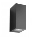 OUTDOOR WALL LIGHT ADRIA SQC2 GU10 UP & DOWN 92x160x70mm IP54 PLASTIC ANTHRACITE 3230520 VITO