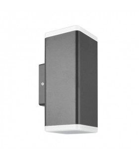LED ФАСАДЕН АПЛИК ADRIA SQL2 8W 480Lm 4000K (НЕУТРАЛНА СВЕТЛИНА) IP65 76x200x99mm ДВУПОСОЧНO ОСВЕТЯВАНЕ ЦВЯТ АНТРАЦИТ 3230580 VI