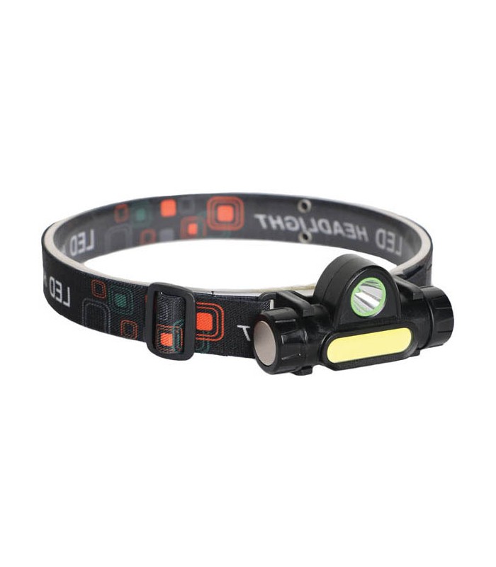 RECHARGEABLE HEAD LIGHT FLASH-5 3W+1W 140Lm 6000K (COOL WHITE) BLACK 5000520 VITO