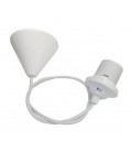 E27 LAMPHOLDER WITH CABLE, ROSETE & TERMINAL WHITE 7300200 VITO