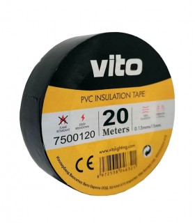 ИЗОЛИРБАНД 20m ЧЕРЕН ЦВЯТ НЕ ПОДДЪРЖА ГОРЕНЕТО 7500120 VITO