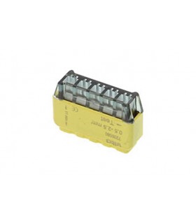 БЪРЗА КЛЕМА ЗА ЕДНОЖИЛЕН КАБЕЛ 5 ПОЗИЦИИ 24A 300V 0,5-2,5mm 7200080 VITO