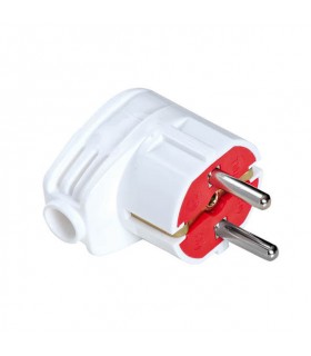 MALE SCHUCKO PLUG DOWN SIDE CONNECTION IP20 WHITE 8006480 VITO