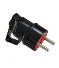 MALE SCHUCKO PLUG BACK SIDE CONNECTION WITH GRIP IP20 BLACK 8006530 VITO