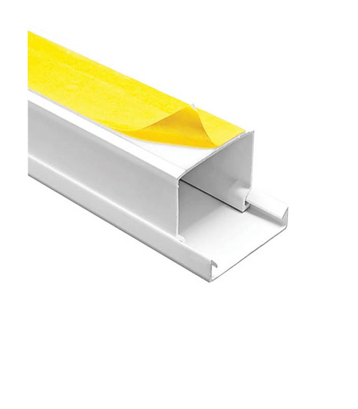 CABLE TRUNK PVC 2m 40x40m WITH ADHESIVE WHITE MADE IN EU 8000280 VITO