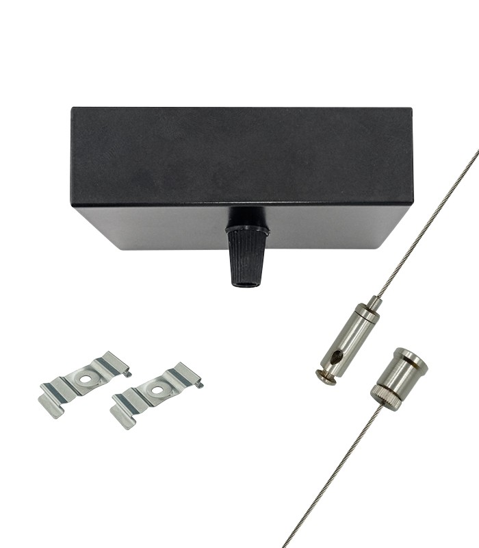 PENDANT SET FOR SURFACE LINEAR FIXTURES BLACK 1,5M 9910020 VITO