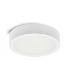 LED КРЪГЪЛ ПАНЕЛ ЗА ВЪНШЕН МОНТАЖ  PETRA-R Φ224x35mm 24W 2328Lm 3000K (ТОПЛА СВЕТЛИНА) БЯЛ ЦВЯТ 2025230 VITO