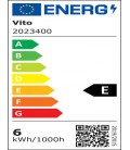 LED КРЪГЪЛ СТЪКЛЕН ПАНЕЛ ЗА ВГРАЖДАНЕ  LENA-RG Φ100x40mm 6W 564Lm 3000K (ТОПЛА СВЕТЛИНА) 2023400 VITO, МОНТАЖЕН ОТВОР Φ75