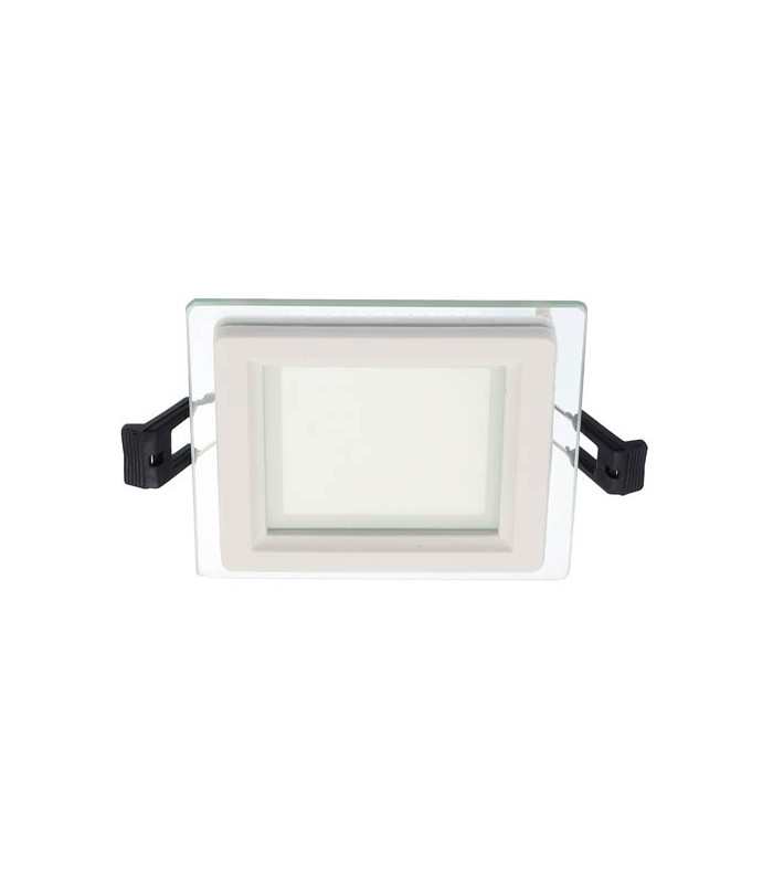 LED SQUARE PANEL DOWNLIGHT RECESSED MOUNTED WITH GLASS LENA-SG 100x100x40mm 6W 564Lm 3000K (WARM WHITE) 2023490 VITO