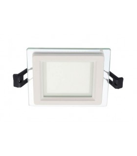 LED SQUARE PANEL DOWNLIGHT RECESSED MOUNTED WITH GLASS LENA-SG 100x100x40mm 6W 564Lm 3000K (WARM WHITE) 2023490 VITO