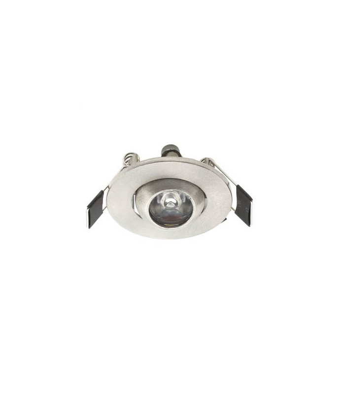 LED SPOT LIGHT FIXTURE RECESSSED MOUNTED RITA 3 ROUND 1W 105Lm 6000K (COOL WHITE) Φ53x30mm INOX 2021610 VITO