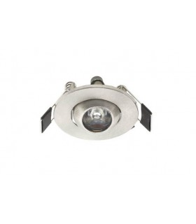 LED SPOT LIGHT FIXTURE RECESSSED MOUNTED RITA 3 ROUND 1W 105Lm 6000K (COOL WHITE) Φ53x30mm INOX 2021610 VITO