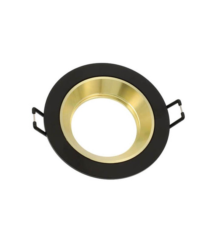 SPOT LIGHT FIXTURE RECESSSED MOUNTED OLA D12 ROUND GU10 Φ90x28mm BLACK & GOLD  2012570 VITO