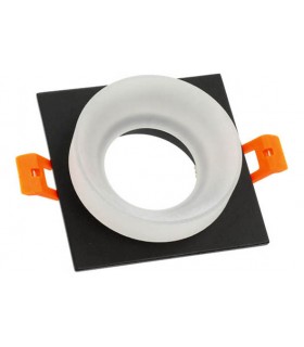 SPOT LIGHT FIXTURE RECESSSED MOUNTED DONNA SQUARE 01 GU10 92x92x45mm BLACK  2012800 VITO