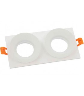 SPOT LIGHT FIXTURE RECESSSED MOUNTED DOUBLE DONNA 01D GU10 182x92x45mm WHITE  2012820 VITO