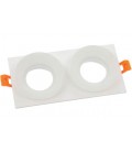 SPOT LIGHT FIXTURE RECESSSED MOUNTED DOUBLE DONNA 01D GU10 182x92x45mm WHITE  2012820 VITO