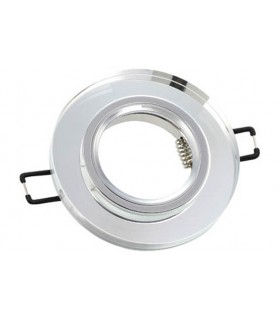 ЛУНА ЗА ВГРАДЕН МОНТАЖ CRYSTAL-R КРЪГЪЛ  ХРОМ & СТЪКЛО GU5.3 MR16 Φ90x22mm 2012060 VITO