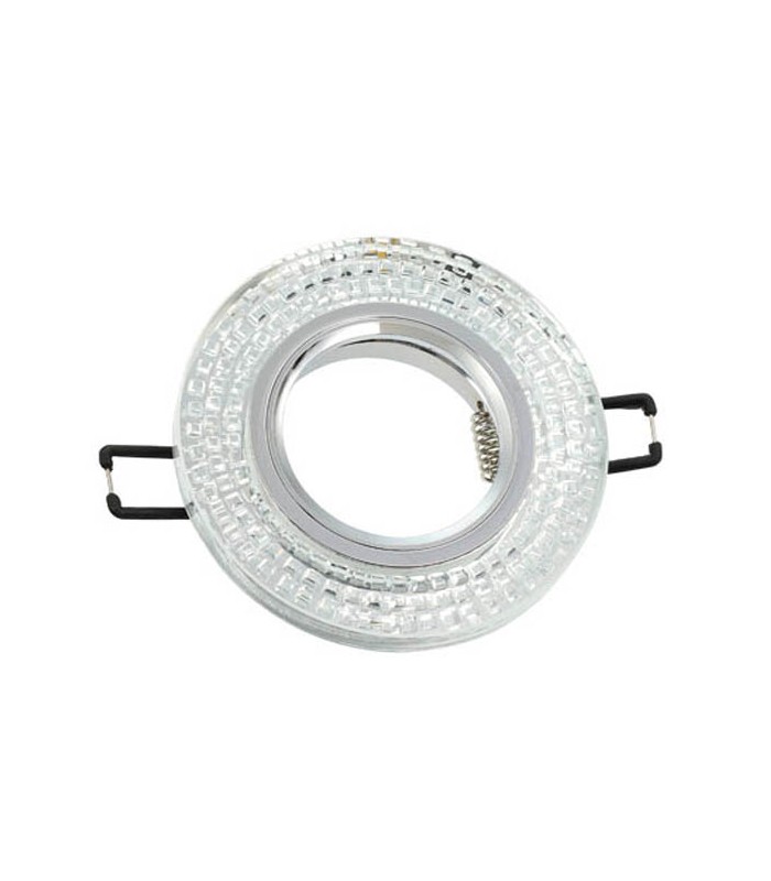 КРЪГЛА ЛУНА ЗА ВГРАДЕН МОНТАЖ PALACE-02 GU5.3 MR16 ХРОМ И СТЪКЛО Φ95x22mm 2012140 VITO