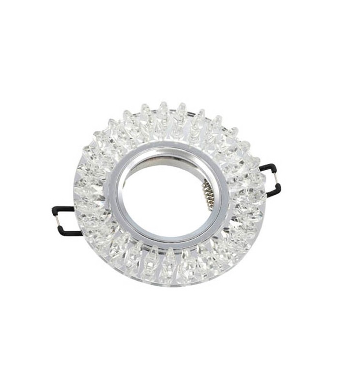 КРЪГЪЛ ЛУНА ЗА ВГРАДЕН МОНТАЖ PALACE-03 GU5.3 MR16 ХРОМ И СТЪКЛО Φ95x22mm
 2012150 VITO