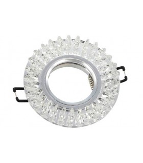 КРЪГЪЛ ЛУНА ЗА ВГРАДЕН МОНТАЖ PALACE-03 GU5.3 MR16 ХРОМ И СТЪКЛО Φ95x22mm
 2012150 VITO