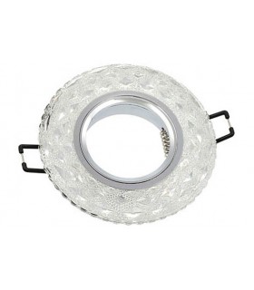 КРЪГЪЛ ЛУНА ЗА ВГРАДЕН МОНТАЖ PALACE-10 GU5.3 MR16 + 3W 180Lm 4200K (НЕУТРАЛНА СВЕТЛИНА) ХРОМ И СТЪКЛО Φ100x22mm
 2012360 VITO