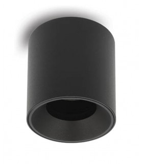 SPOT LIGHT FIXTURE SURFACE MOUNTED OLA S11 GU10 Φ85x81mm BLACK & BLACK 2012650 VITO