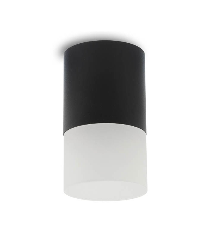 SPOT LIGHT FIXTURE SURFACE MOUNTED DONNA AS GU10 Φ65x112mm BLACK & TRANSPARENT 2012840 VITO