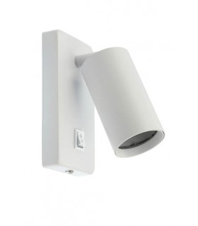 WALL LIGHT FIXTURE LUMO-W GU10 ADJUSTABLE ANGLE WITH SWITCH Φ55x100mm 60x140mm WHITE 2101900 VITO