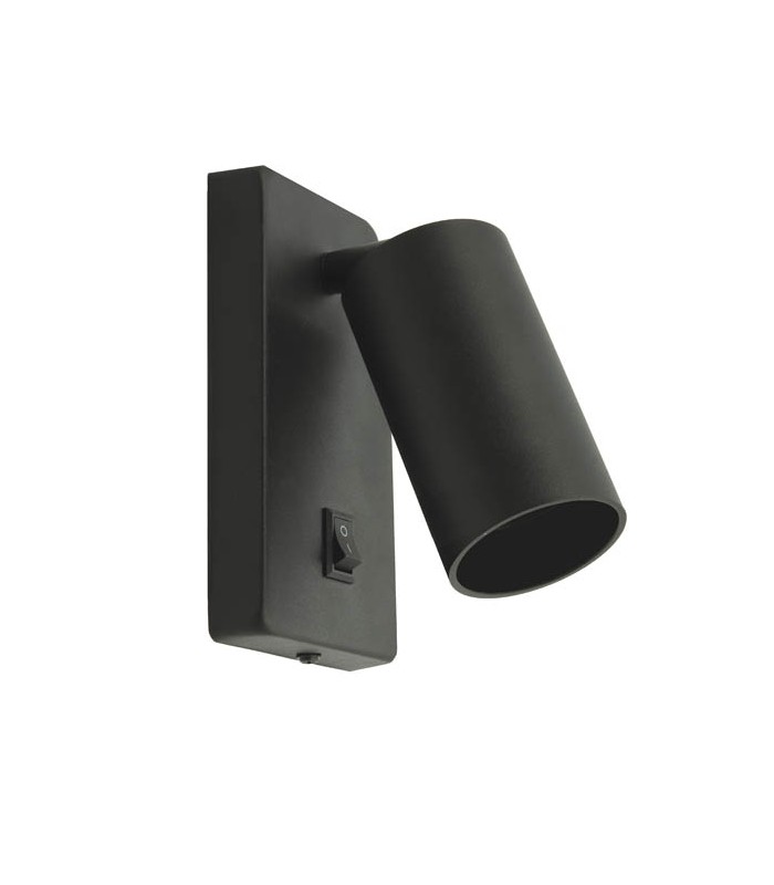 СПОТ ЗА СТЕНА LUMO-W GU10 С КЛЮЧЕΦ55x100mm 60x140mm ЧЕРЕН ЦВЯТ 2101910 VITO