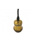 PENDANT WITH 1M CABLE ESTELLE-C E27 MAT GOLDEN + BLACK  7320170 VITO