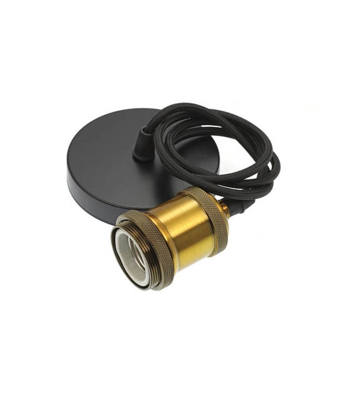 PENDANT WITH 1M CABLE ESTELLE-C E27 MAT GOLDEN + BLACK  7320170 VITO