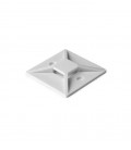SET OF 100 PCS BASES FOR CABLE TIES 20x20cm WHITE