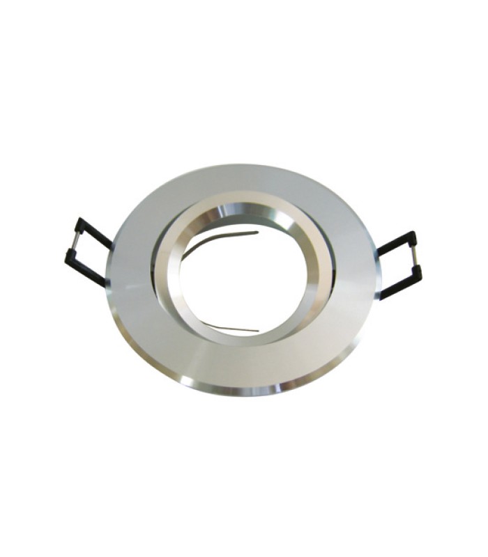 SPOT LIGHT FIXTURE RECESSSED MOUNTED ADJUSTABLE URANUS ROUND GU5,3 Φ86x24mm SILVER 2011170 VITO
