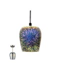 PENDANT LIGHTING FIXTURE ART 200 1xE27 3D DIGITAL ARTWORK CHROME MADE OF GLASS 4102430 VITO