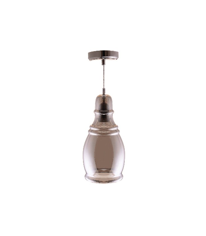 PENDANT LIGHTING FIXTURE ART 9000 1xE27 MADE OF GLASS SMOKE 4102330 VITO