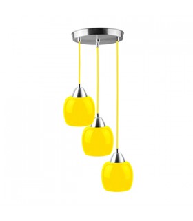 PENDANT LIGHTING FIXTURE PERA-35 RP 3xE27 MADE OF GLASS YELLOW 4101540 VITO