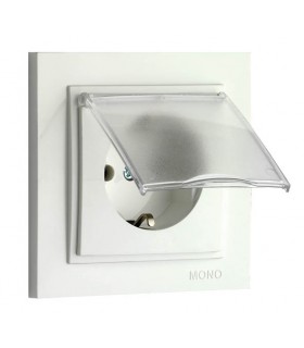 DESPINA Контакт заземен Бял с капак