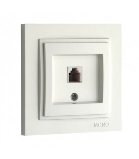 DESPINA Розетка тел. (RJ 623K CAT3) Бял